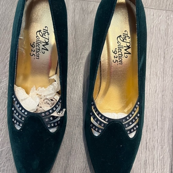 Vintage emerald green Pointed Toe Heels by 925‎ The PM Collection, Size 7M - Picture 2 of 7